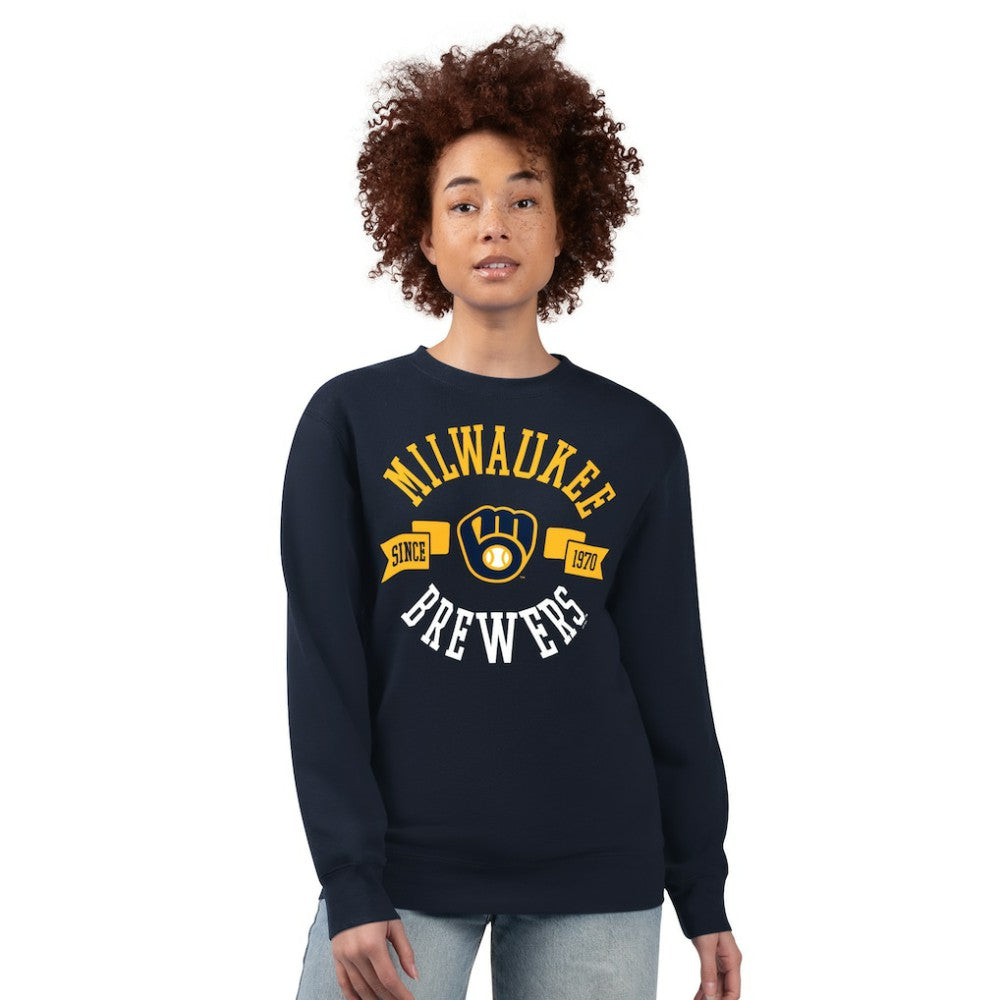 Milwaukee Brewers G-III 4Her by Carl Banks Women's Team Logo Fleece Pullover Sweatshirt - MLB Pullover