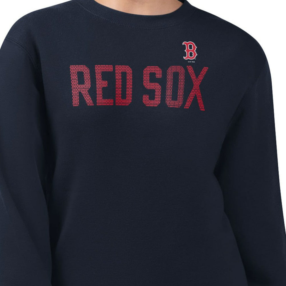 Boston Red Sox G-III 4Her by Carl Banks Women's Dot Print Team Logo Fleece Pullover Sweatshirt - MLB Pullover