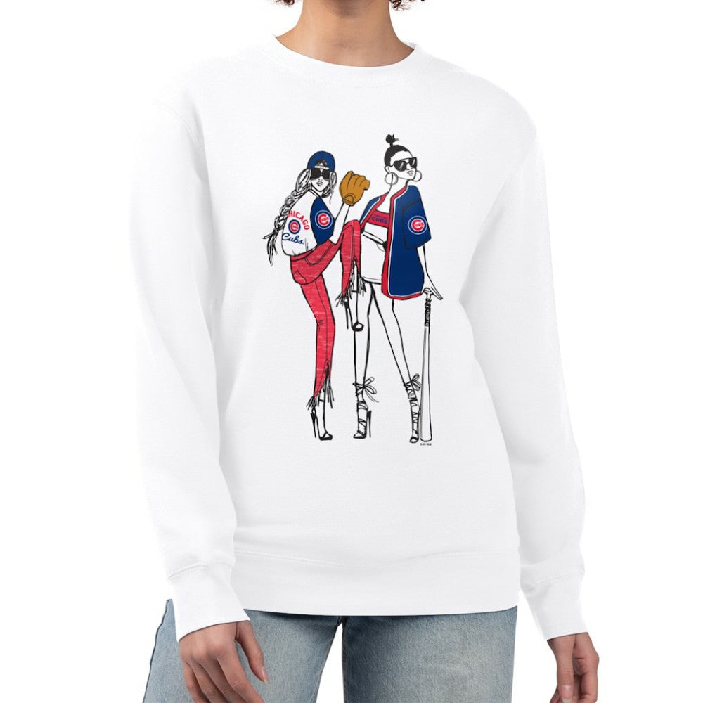 Chicago Cubs G-III 4Her by Carl Banks Women's Baseball Girls Fleece Pullover Sweatshirt - MLB Pullover