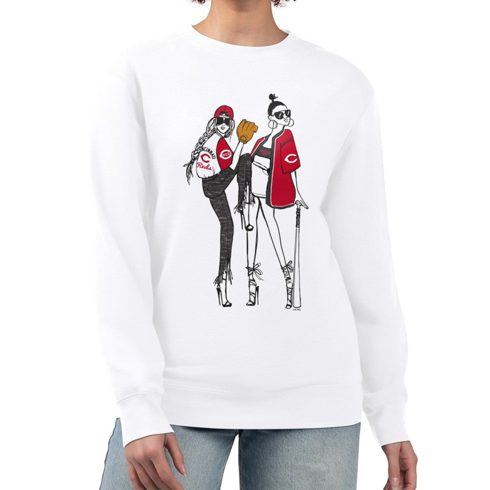 Cincinnati Reds G-III 4Her by Carl Banks Women's Baseball Girls Fleece Pullover Sweatshirt - MLB Pullover
