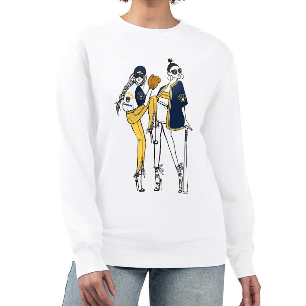 Milwaukee Brewers G-III 4Her by Carl Banks Women's Baseball Girls Fleece Pullover Sweatshirt - MLB Pullover