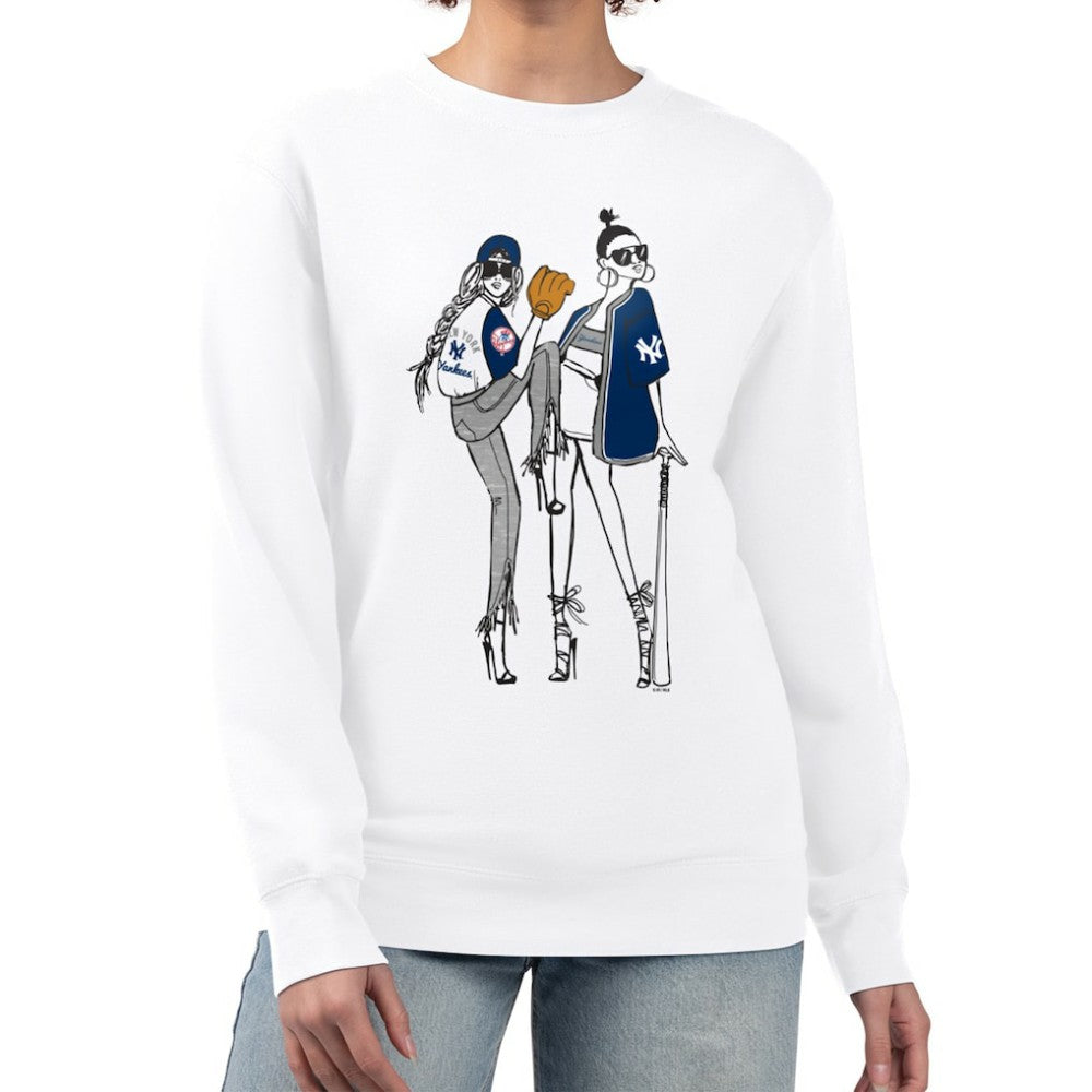 New York Yankees G-III 4Her by Carl Banks Women's Baseball Girls Fleece Pullover Sweatshirt - MLB Pullover