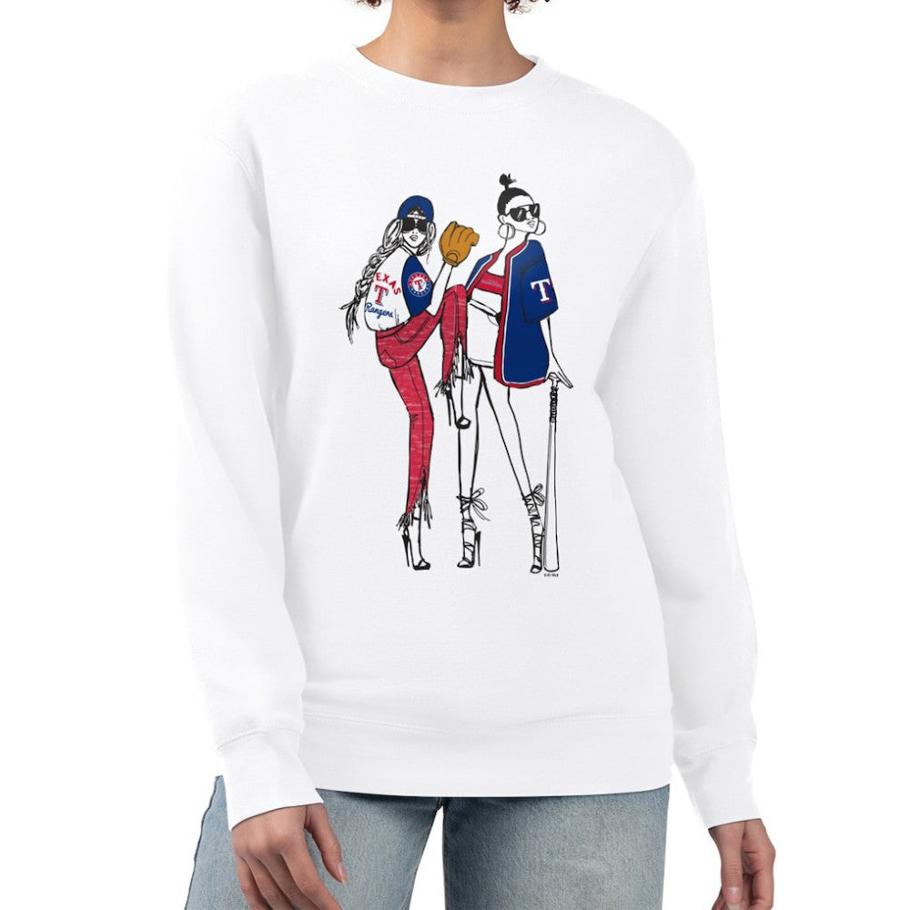 Texas Rangers G-III 4Her by Carl Banks Women's Baseball Girls Fleece Pullover Sweatshirt - MLB Pullover
