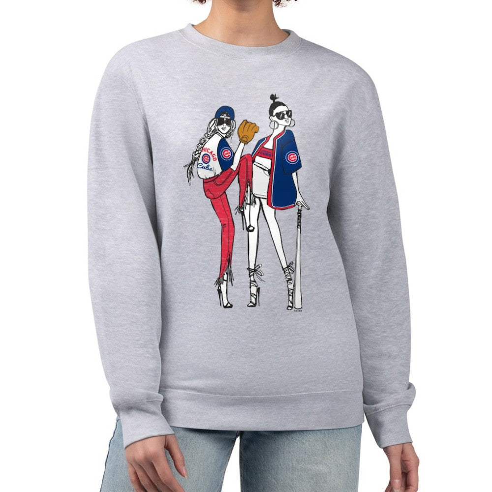 Chicago Cubs G-III 4Her by Carl Banks Women's Baseball Girls Fleece Pullover Sweatshirt - MLB Pullover