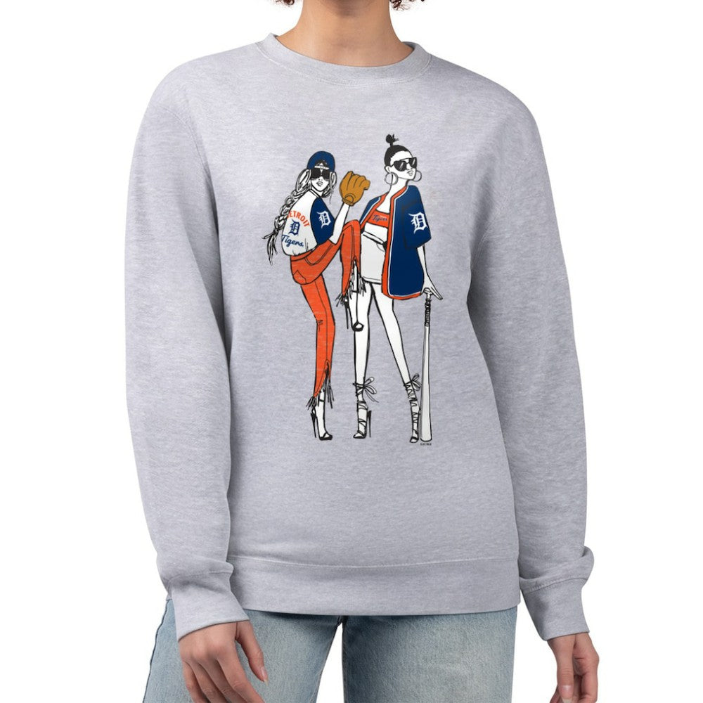Detroit Tigers G-III 4Her by Carl Banks Women's Baseball Girls Fleece Pullover Sweatshirt - MLB Pullover