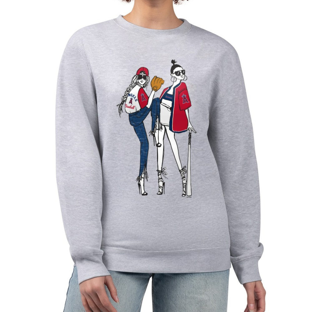 Los Angeles Angels G-III 4Her by Carl Banks Women's Baseball Girls Fleece Pullover Sweatshirt - MLB Pullover
