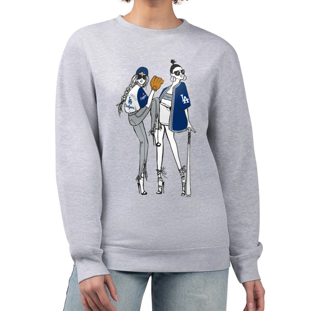 Los Angeles Dodgers G-III 4Her by Carl Banks Women's Baseball Girls Fleece Pullover Sweatshirt - MLB Pullover