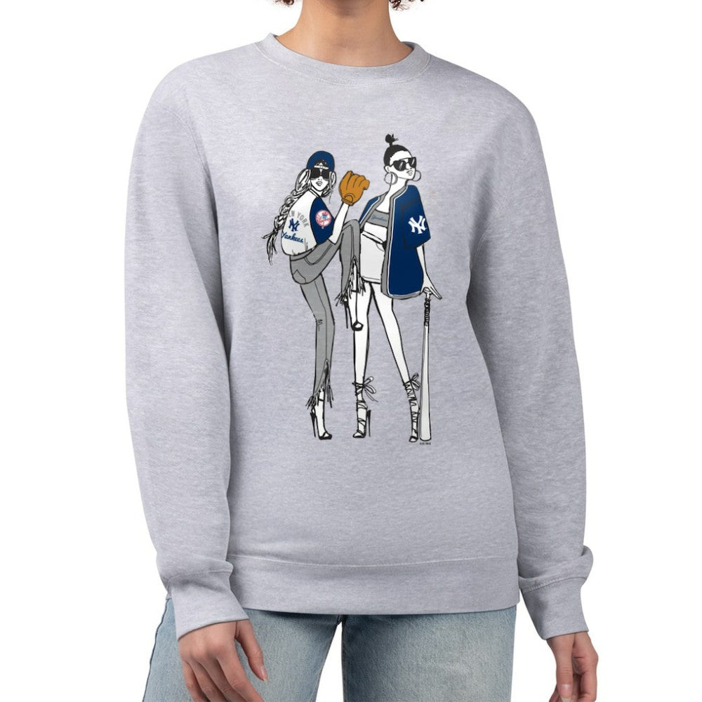 New York Yankees G-III 4Her by Carl Banks Women's Baseball Girls Fleece Pullover Sweatshirt - MLB Pullover