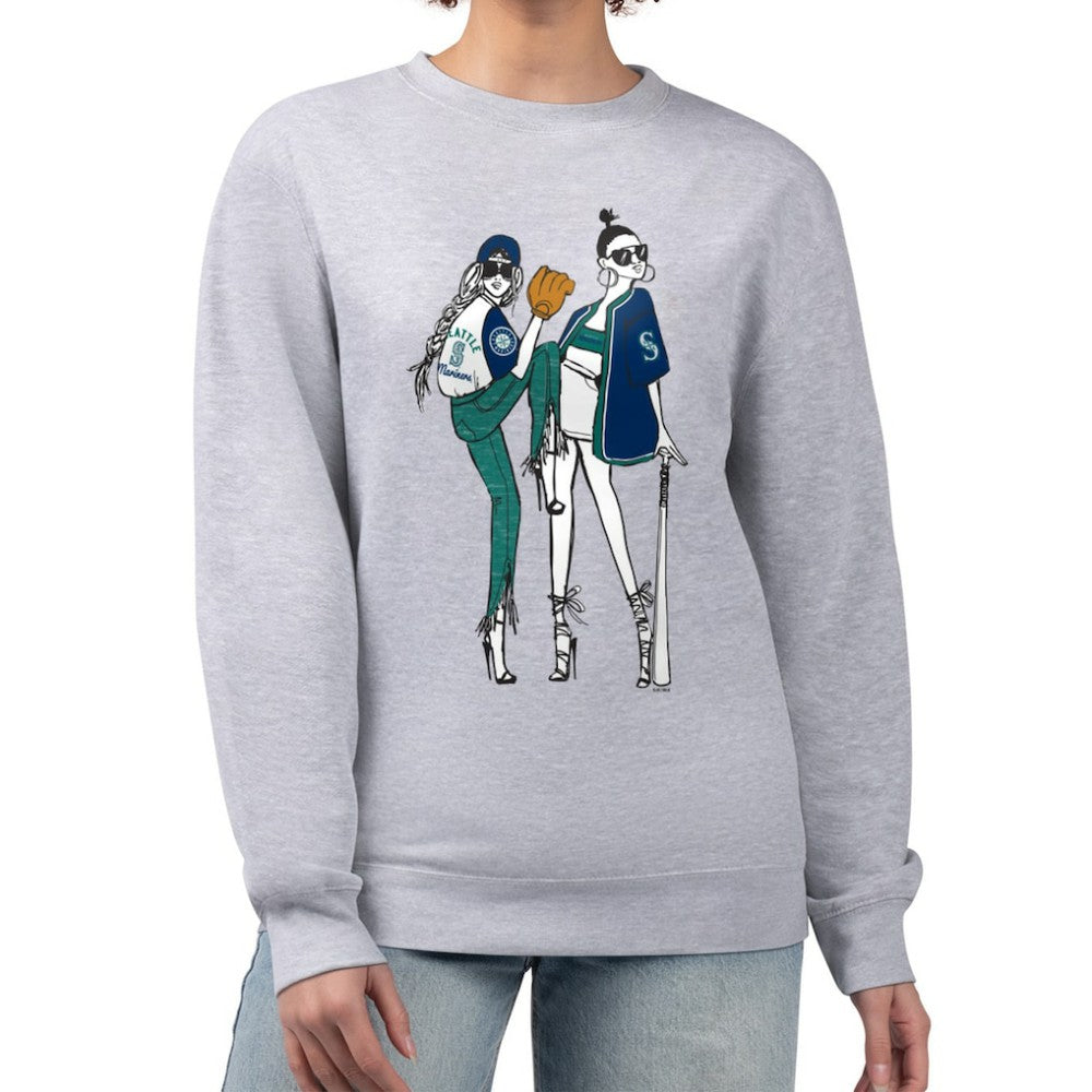 Seattle Mariners G-III 4Her by Carl Banks Women's Baseball Girls Fleece Pullover Sweatshirt - MLB Pullover