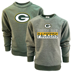 Green Bay Packers Wes & Willy Youth Reversible Fleece Pullover Sweatshirt | NFL Discount