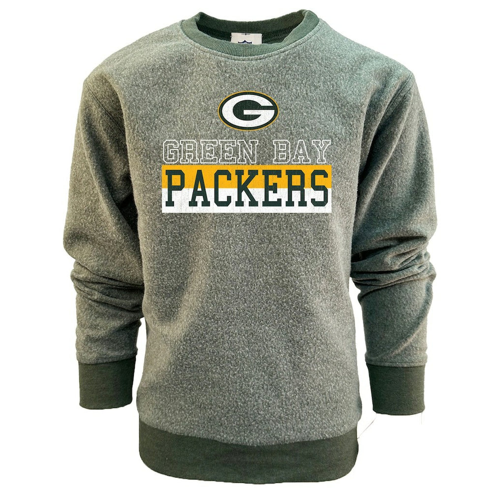 Green Bay Packers Wes & Willy Youth Reversible Fleece Pullover Sweatshirt | NFL Discount