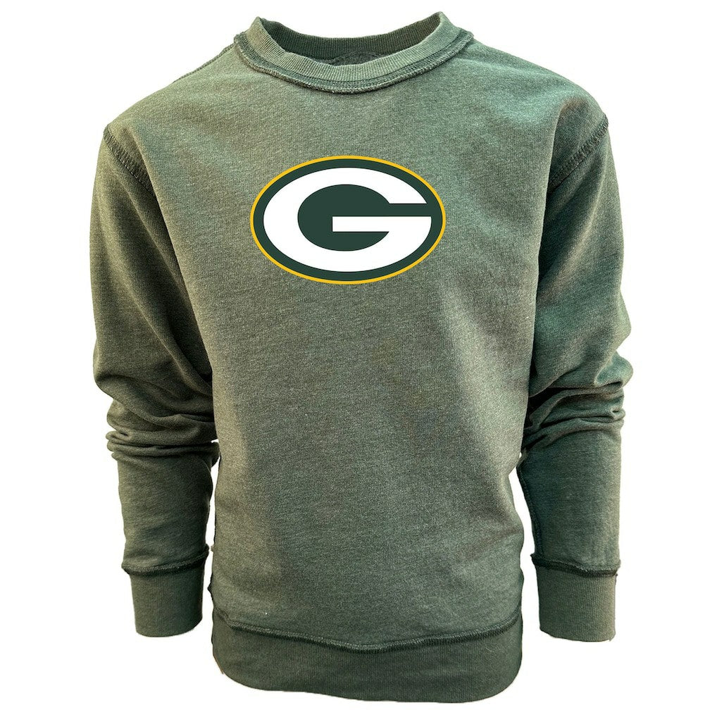 Green Bay Packers Wes & Willy Youth Reversible Fleece Pullover Sweatshirt | NFL Discount