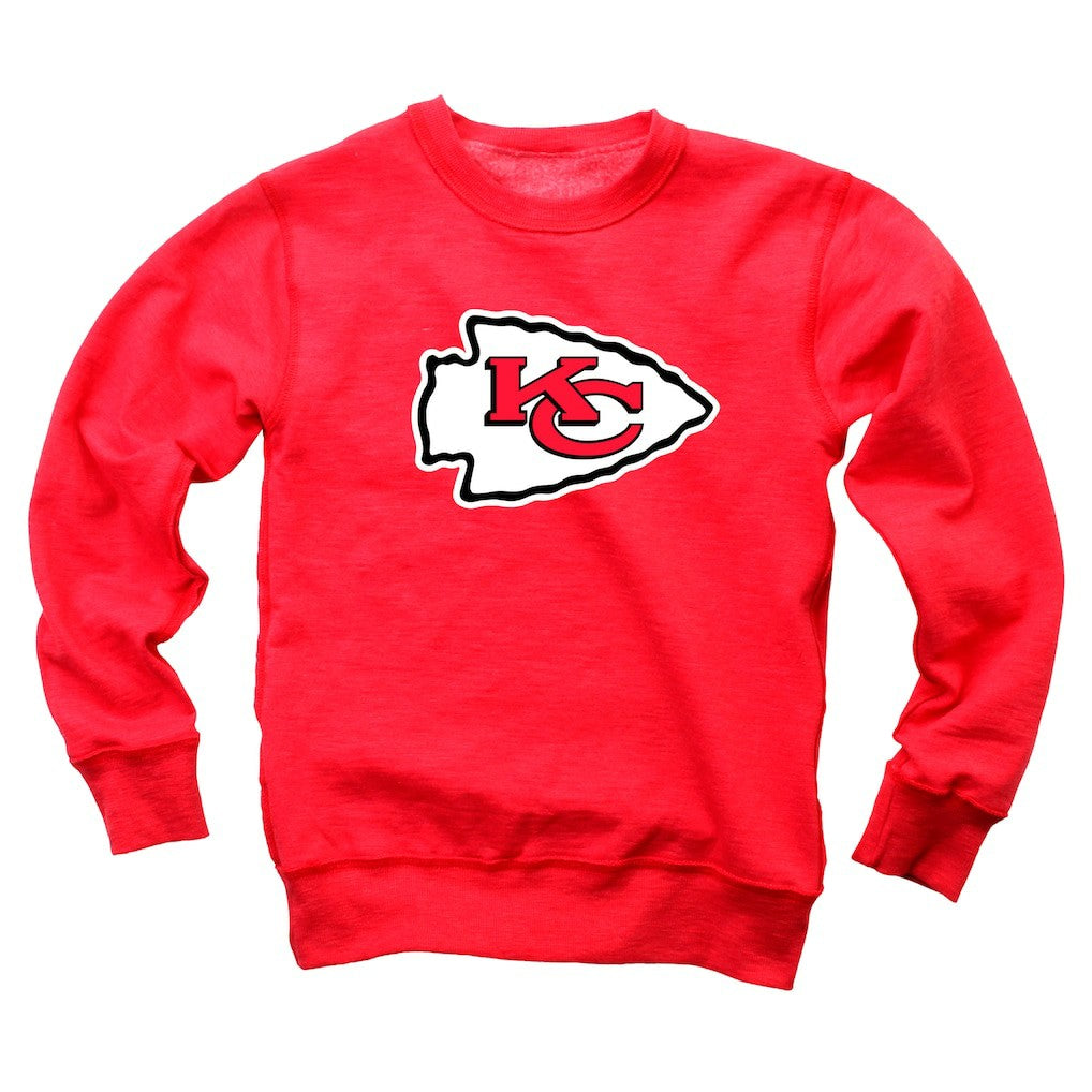 Kansas City Chiefs Wes & Willy Youth Reversible Fleece Pullover Sweatshirt | NFL Sale