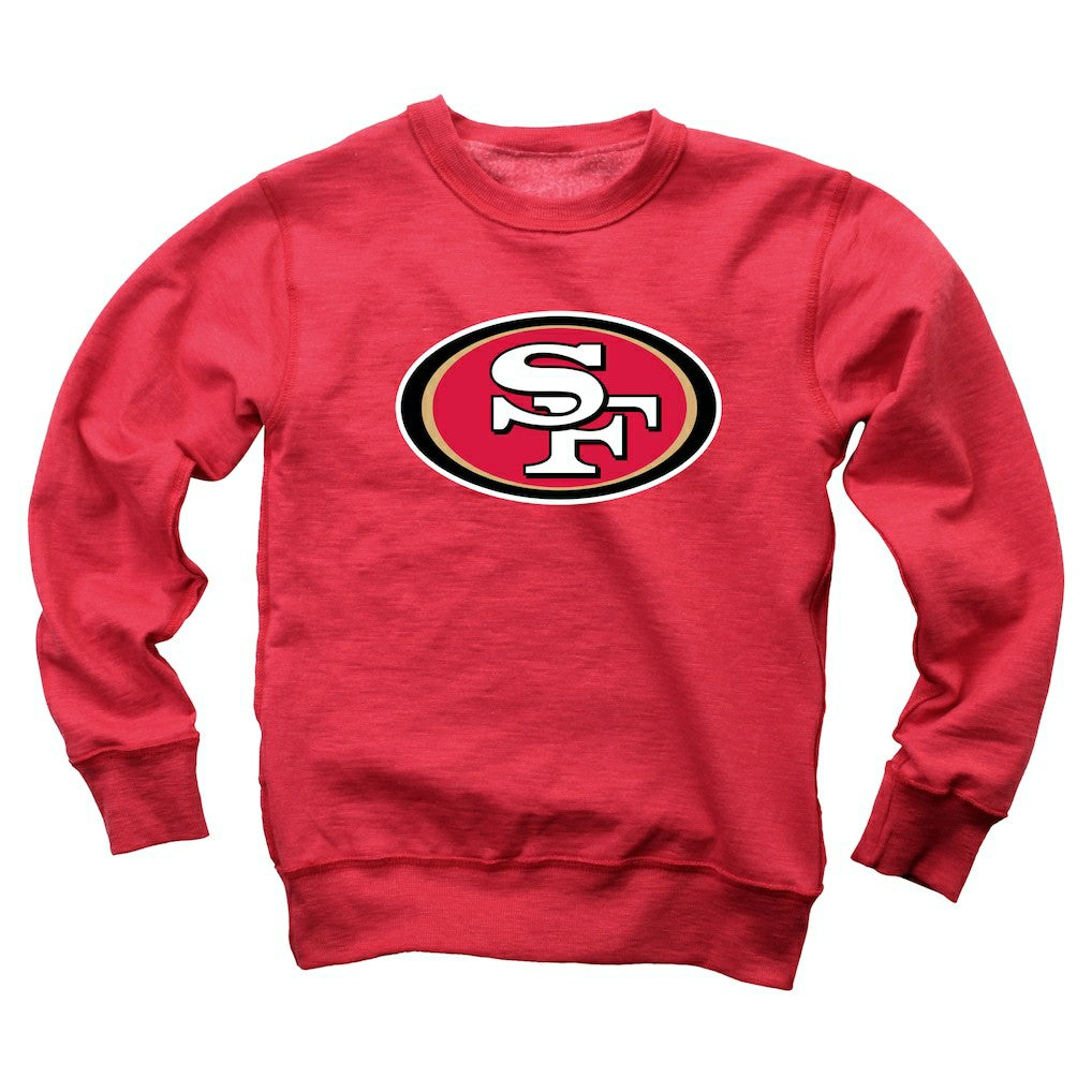 San Francisco 49ers Wes & Willy Youth Reversible Fleece Pullover Sweatshirt | NFL Hot
