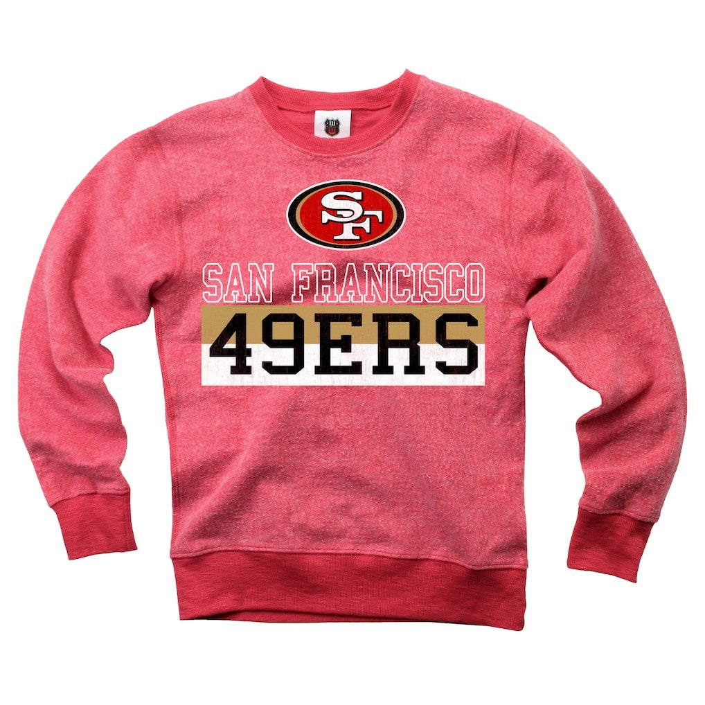 San Francisco 49ers Wes & Willy Youth Reversible Fleece Pullover Sweatshirt | NFL Hot