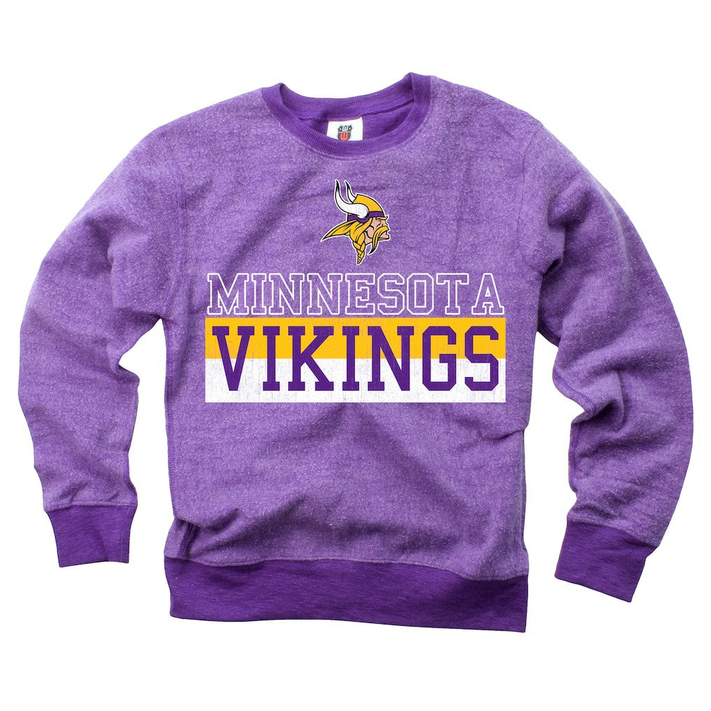 Minnesota Vikings Wes & Willy Youth Reversible Fleece Pullover Sweatshirt | NFL Online