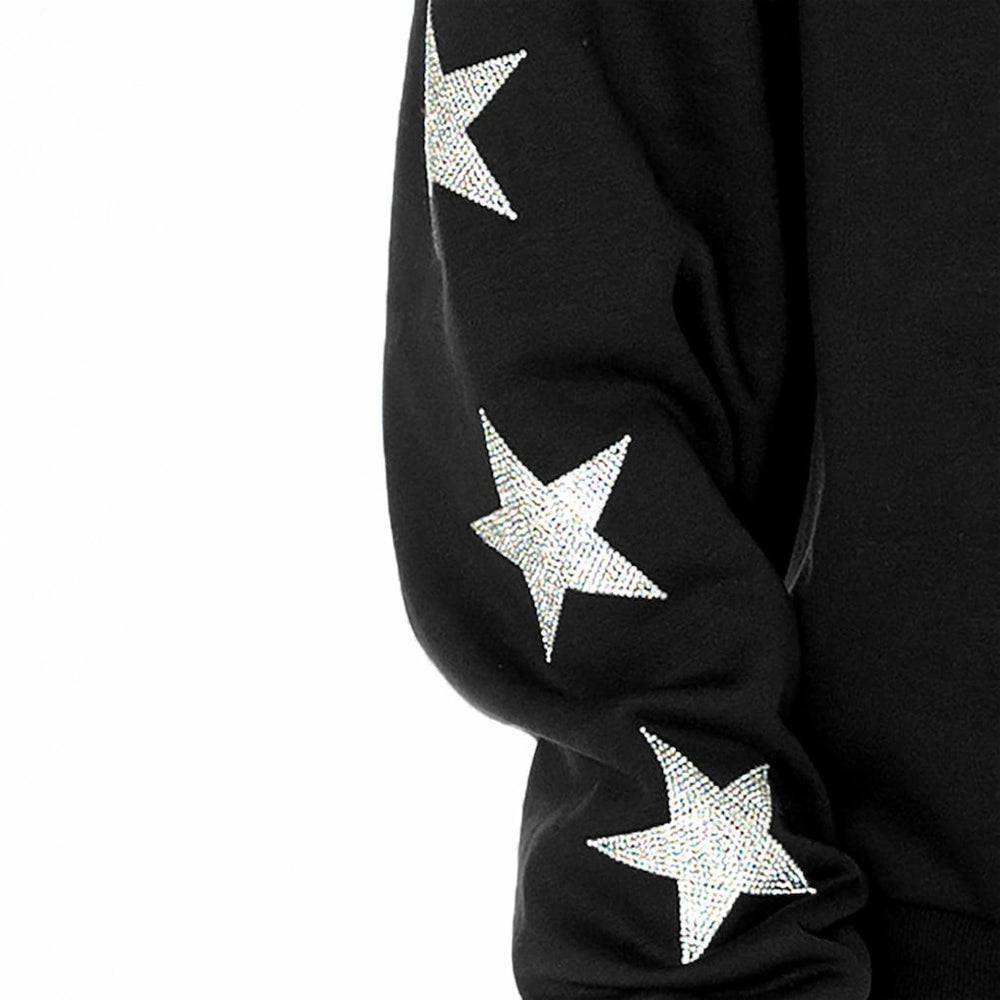 Jacksonville Jaguars Gameday Couture Women's Rhinestone Star Sleeve Settle the Score Oversized Pullover Sweatshirt | NFL US