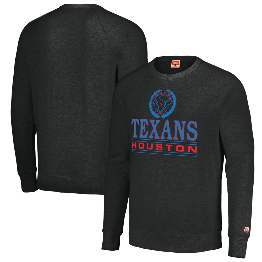 Houston Texans Homage Unisex Color Rush Crest Tri-Blend Pullover Sweatshirt | NFL Discount