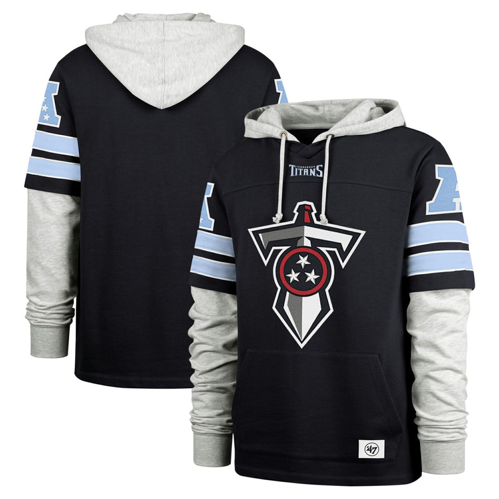 Tennessee Titans '47 Double Header Blitz Cornerback Pullover Hoodie | NFL Online