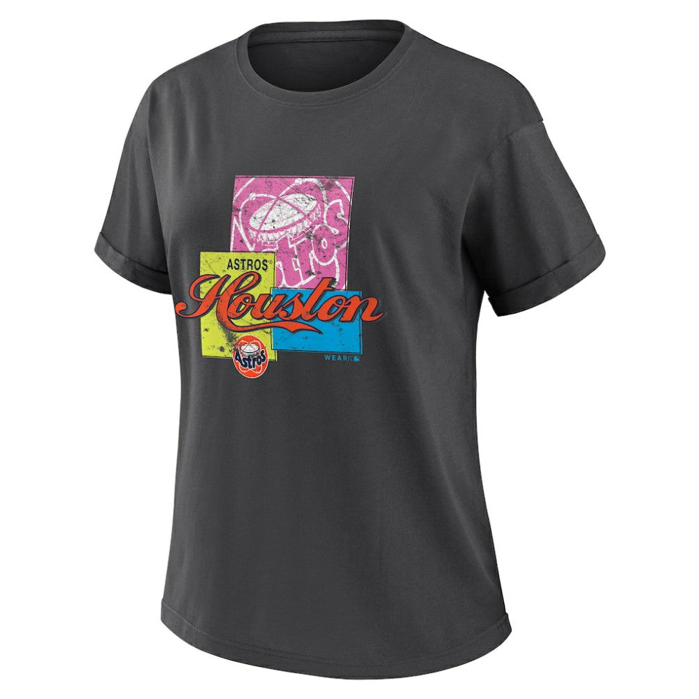 Houston Astros WEAR by Erin Andrews Women's Domestic Box Color Boyfriend T-Shirt - MLB T-shirts