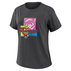Chicago Cubs WEAR by Erin Andrews Women's Domestic Box Color Boyfriend T-Shirt - MLB T-shirts