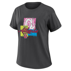 Atlanta Braves WEAR by Erin Andrews Women's Domestic Box Color Boyfriend T-Shirt - MLB T-shirts
