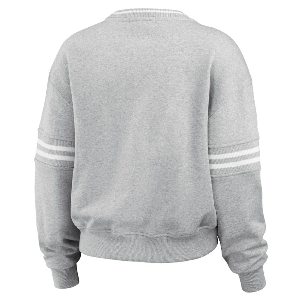 Chicago Cubs WEAR by Erin Andrews Women's Domestic Crest Pullover Sweatshirt - MLB Pullover
