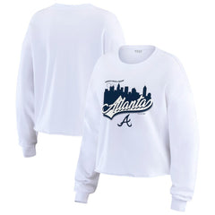 Atlanta Braves WEAR by Erin Andrews Women's Domestic Postcard Long Sleeve T-Shirt - MLB T-shirts