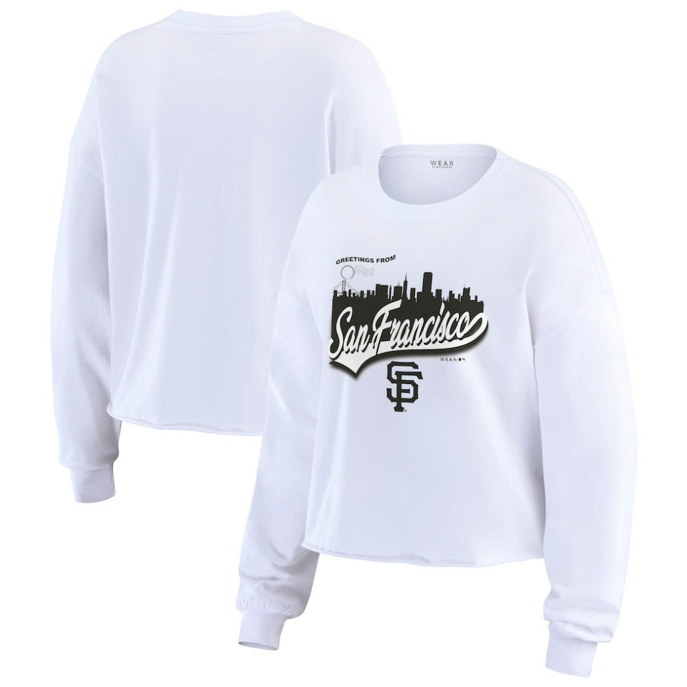 San Francisco Giants WEAR by Erin Andrews Women's Domestic Postcard Long Sleeve T-Shirt - MLB T-shirts
