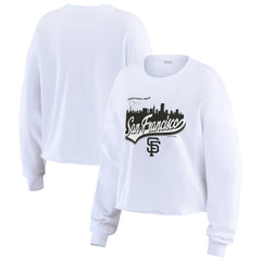 San Francisco Giants WEAR by Erin Andrews Women's Domestic Postcard Long Sleeve T-Shirt - MLB T-shirts