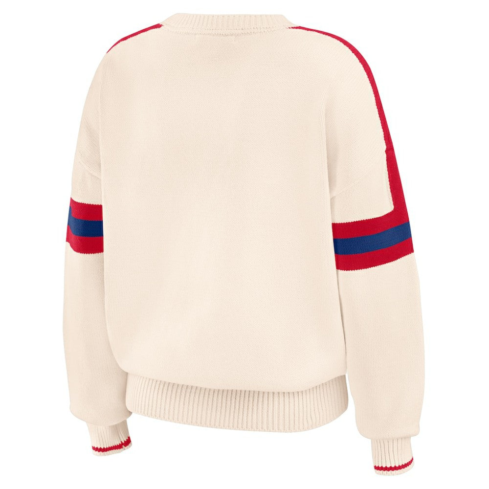 Philadelphia Phillies WEAR by Erin Andrews Women's Stripe Pullover Sweater - MLB Pullover