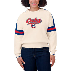 Chicago Cubs WEAR by Erin Andrews Women's Stripe Pullover Sweater - MLB Pullover