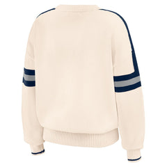 New York Yankees WEAR by Erin Andrews Women's Stripe Pullover Sweater - MLB Pullover