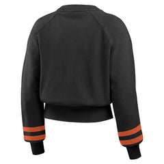 Baltimore Orioles WEAR by Erin Andrews Women's Vintage Washed Cropped Pullover Sweatshirt - MLB Pullover