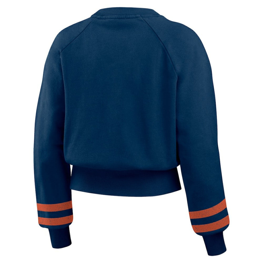 Houston Astros WEAR by Erin Andrews Women's Vintage Washed Cropped Pullover Sweatshirt - MLB Pullover