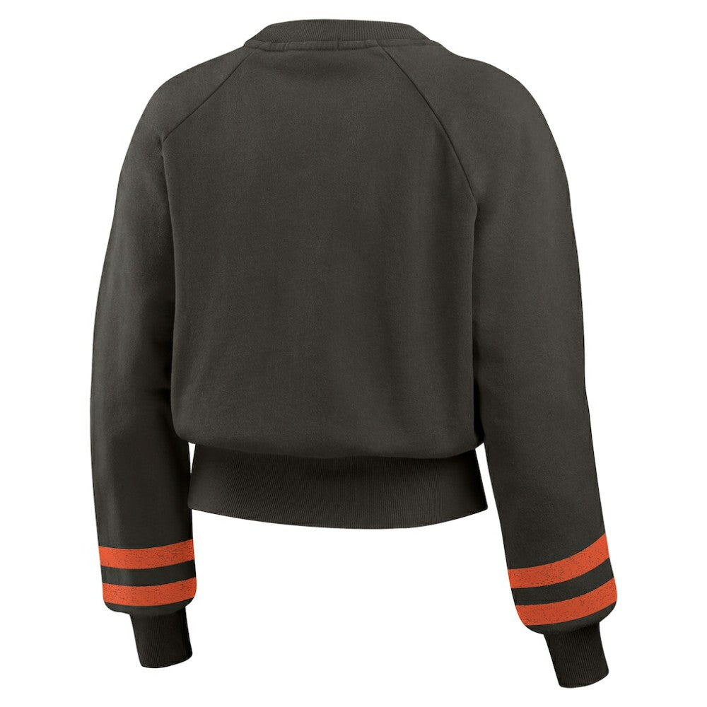 San Francisco Giants WEAR by Erin Andrews Women's Vintage Washed Cropped Pullover Sweatshirt - MLB Pullover