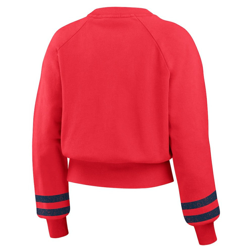 St. Louis Cardinals WEAR by Erin Andrews Women's Vintage Washed Cropped Pullover Sweatshirt - MLB Pullover