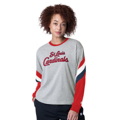 St. Louis Cardinals Starter Women's Triple A Fashion Color Block Long Sleeve Top - MLB Tops