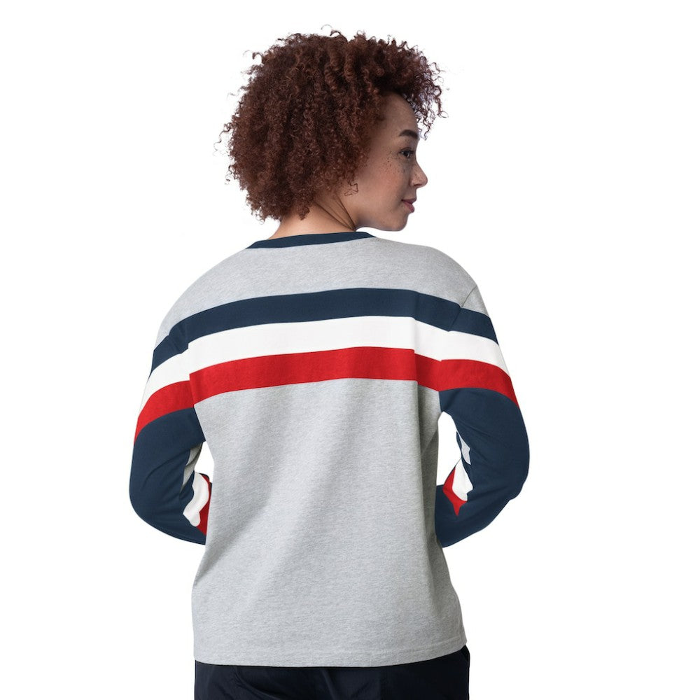 Atlanta Braves Starter Women's Triple A Fashion Color Block Long Sleeve Top - MLB Tops