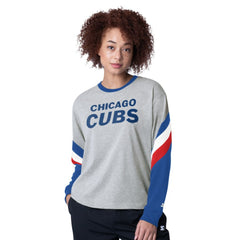 Chicago Cubs Starter Women's Triple A Fashion Color Block Long Sleeve Top - MLB Tops