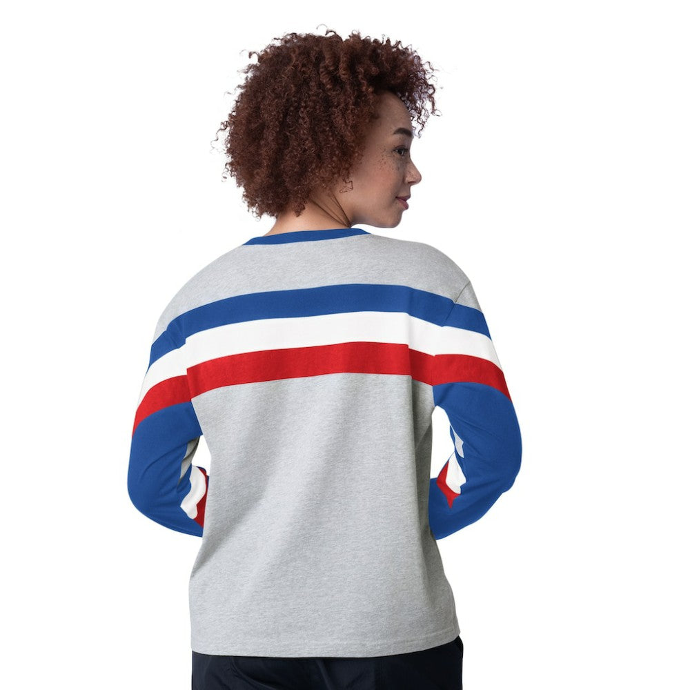 Chicago Cubs Starter Women's Triple A Fashion Color Block Long Sleeve Top - MLB Tops