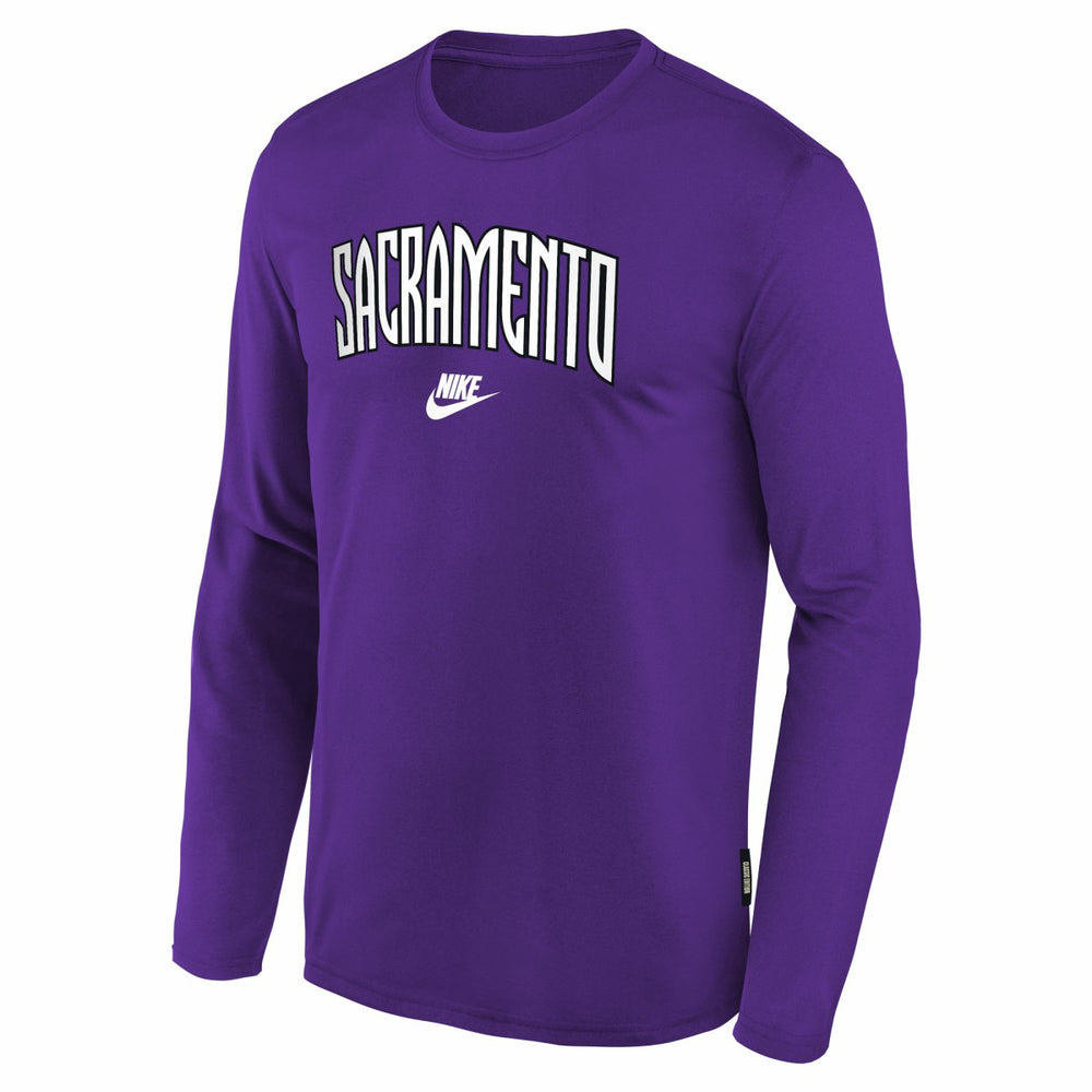 Purple Sacramento Kings Youth Hardwood Classics Long Sleeve T-Shirt | NBA