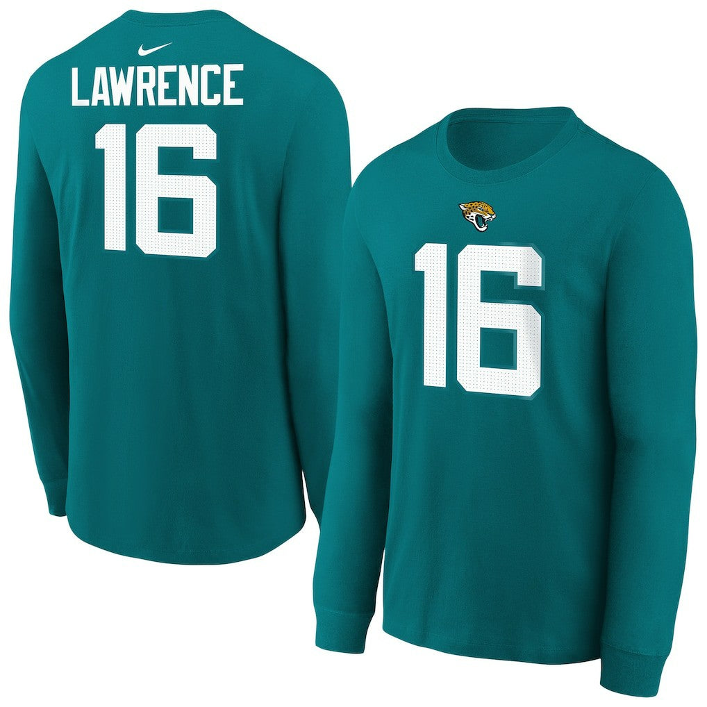 Jacksonville Jaguars Trevor Lawrence  Youth Player Name & Number Long Sleeve T-Shirt | NFL New
