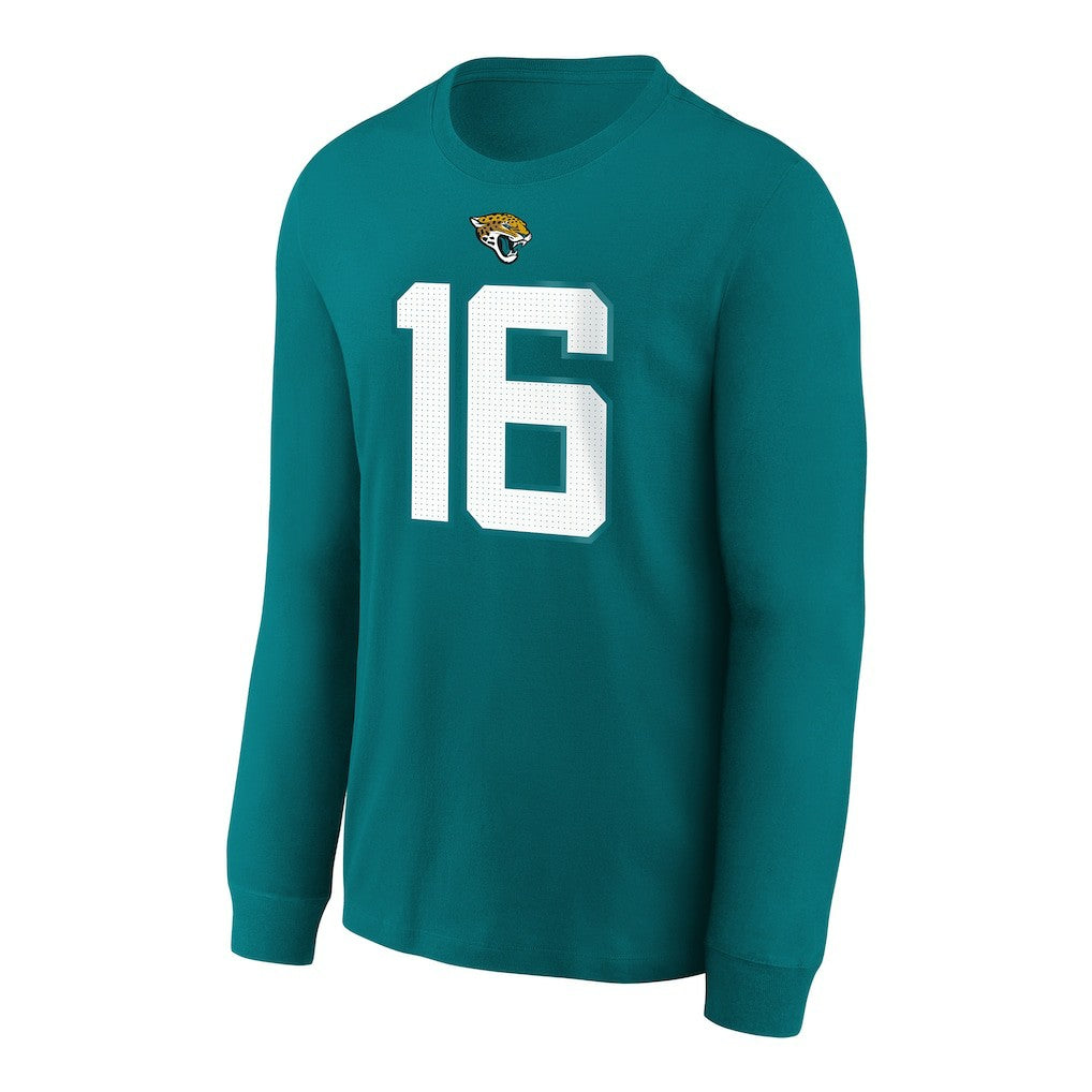 Jacksonville Jaguars Trevor Lawrence  Youth Player Name & Number Long Sleeve T-Shirt | NFL New