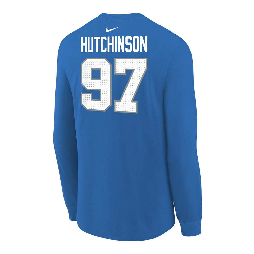 Detroit Lions Aidan Hutchinson  Youth Player Name & Number Long Sleeve T-Shirt | NFL New