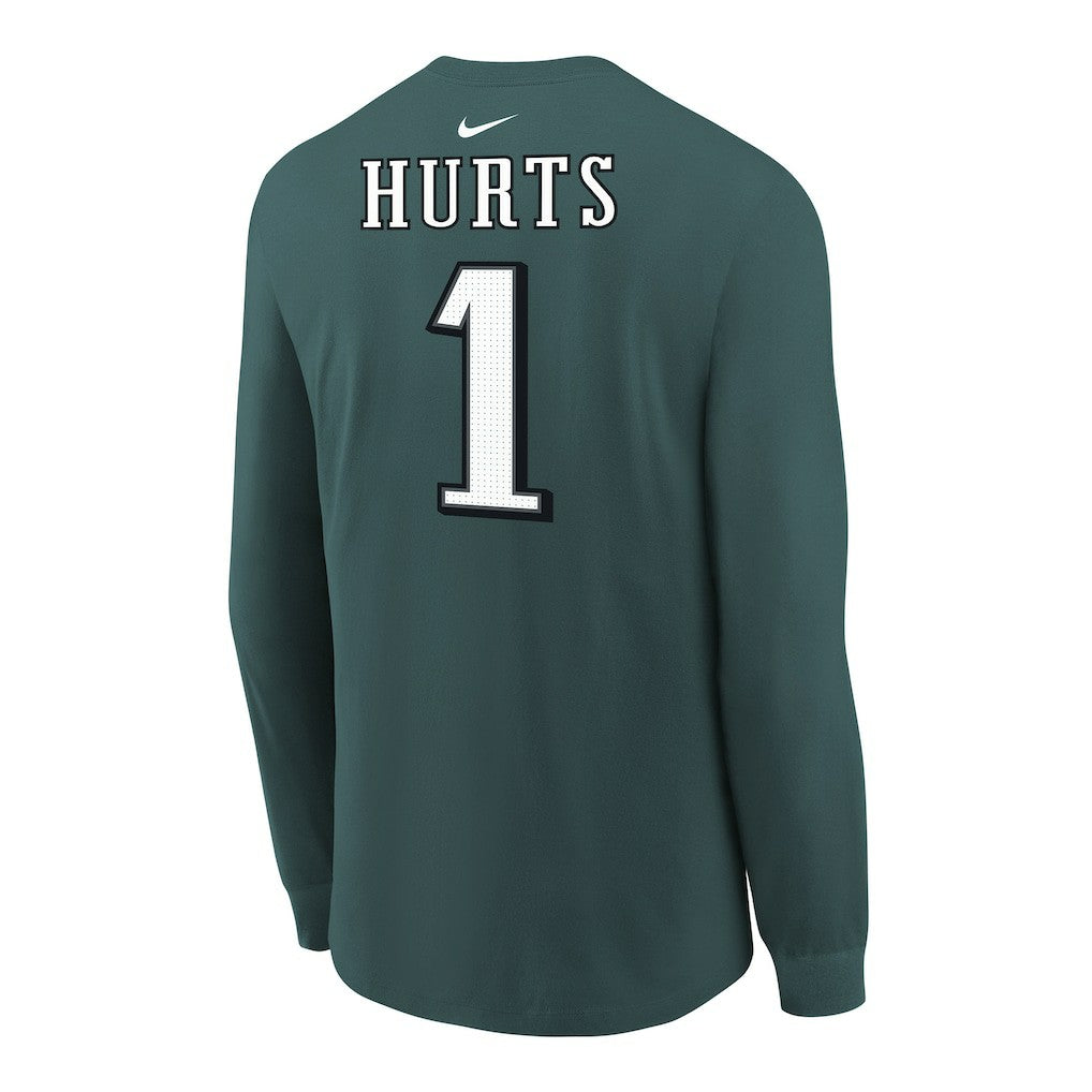 Philadelphia Eagles Jalen Hurts  Youth Player Name & Number Long Sleeve T-Shirt | NFL Online