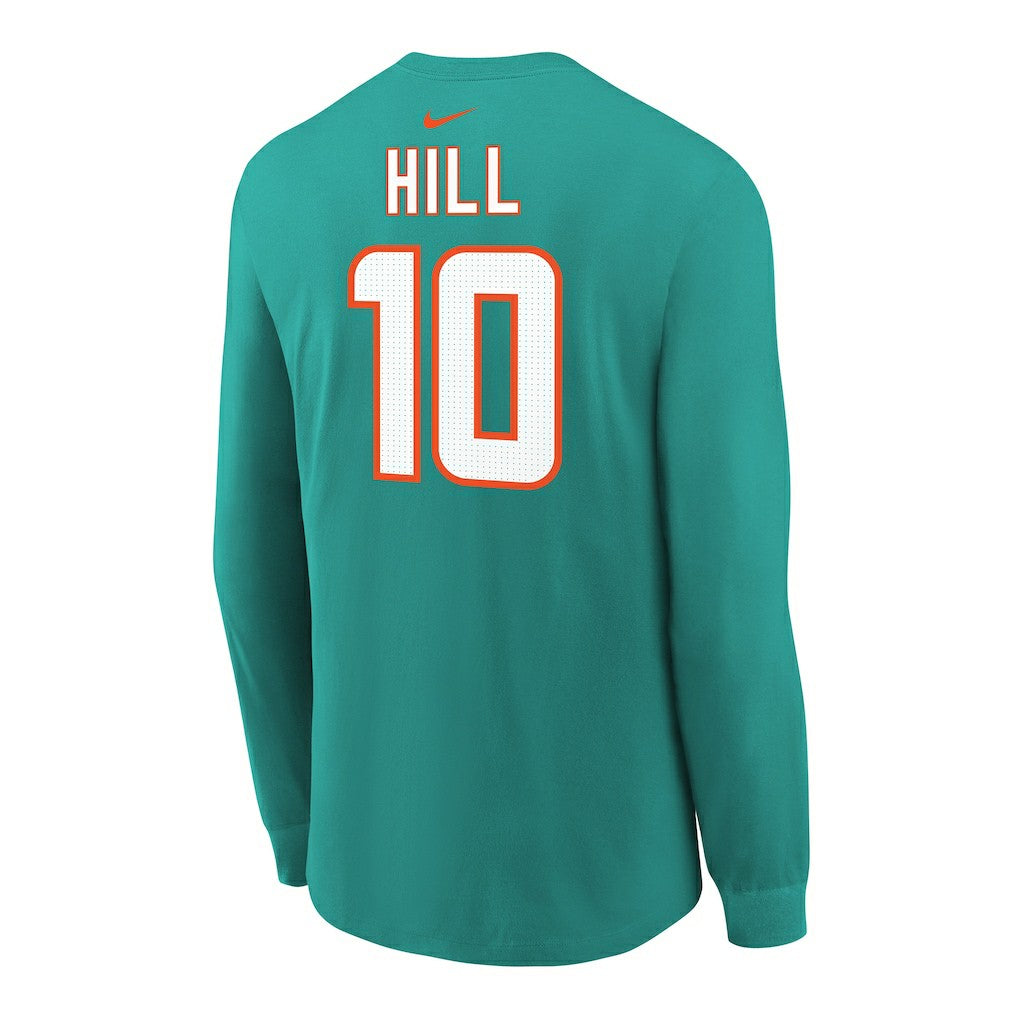 Miami Dolphins Tyreek Hill  Youth Player Name & Number Long Sleeve T-Shirt | NFL On sale