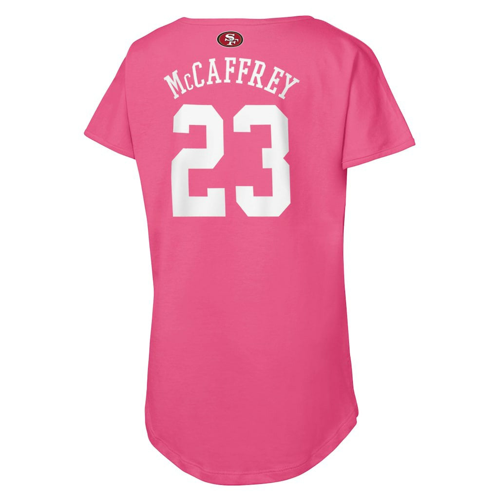 San Francisco 49ers Christian McCaffrey  Girls Youth Player Name & Number T-Shirt | NFL Sale