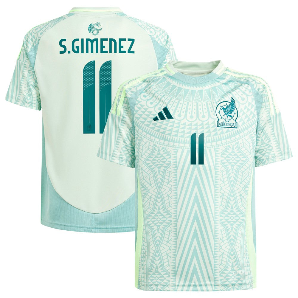 Santiago Giménez Mexico National Team Youth 2024 Away Replica Player Jersey for sale - Green