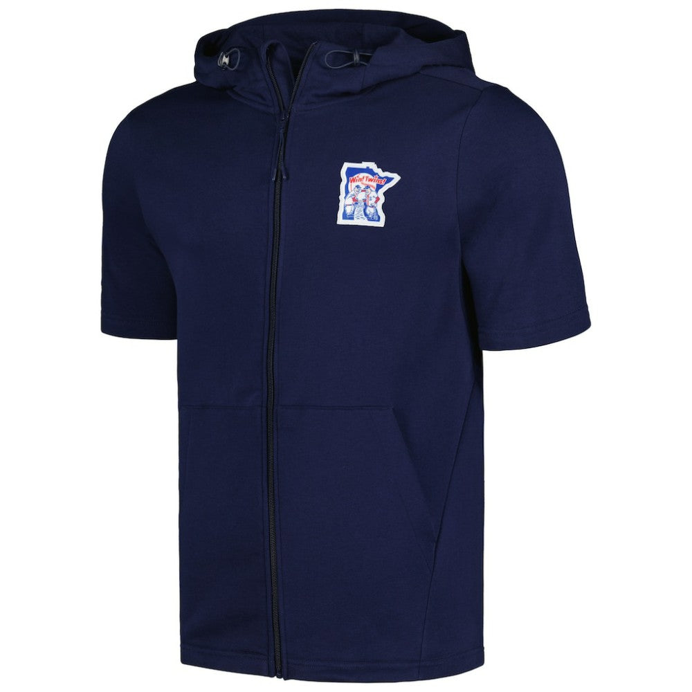 Minnesota Twins Levelwear Recruit Short Sleeve Full-Zip Hoodie - MLB Hoodies